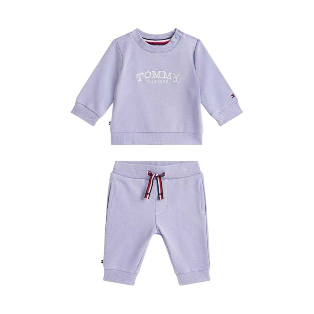 Tommy Hilfiger Childrens/Kids Lettering Sweatshirt & Jogging Bottoms Set / Dusk